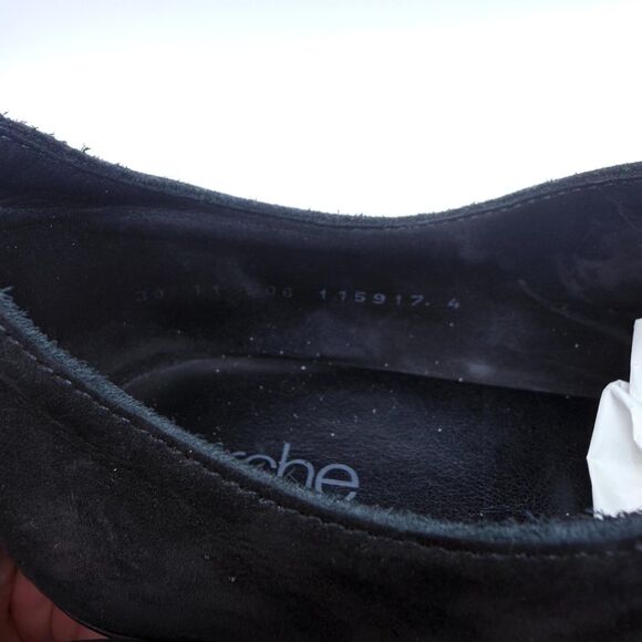 Arche Black Nubuck Wedge Slip On Loafers Hook and Loop Women's Size 8 EU 39 - Picture 7 of 9